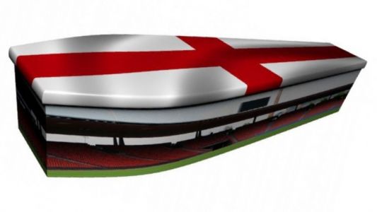Football with England Flag Coffin