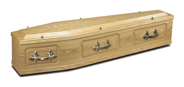 The Plume - An Oak veneered coffin