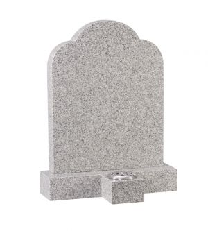 A headstone in Surf Grey Granite